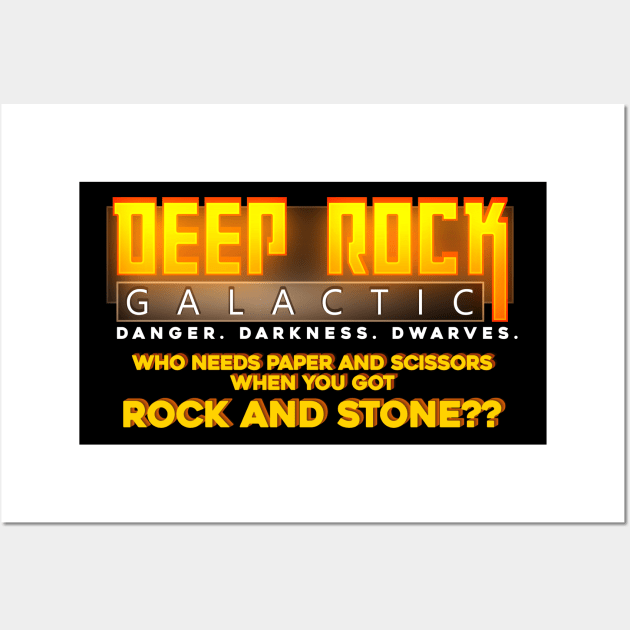 Deep Rock Galactic Rock and Stone vs. Paper and Scissors Wall Art by Arnieduke